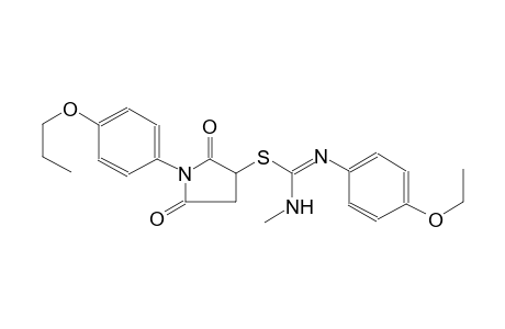 2,5-dioxo-1-(4-propoxyphenyl)-3-pyrrolidinyl N'-(4-ethoxyphenyl)-N-methylimidothiocarbamate