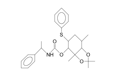 2,6-Dimethyl-3-(([1'-phenylethyl]-amino)-carbonyloxy)-4-phenylthio-cyclohexane-1,2-diol 1,2-acetonide
