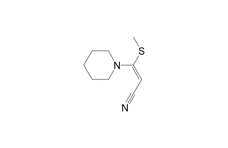 (E)-3-(methylthio)-3-piperidino-acrylonitrile