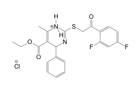 2-{[2-(2,4-difluorophenyl)-2-oxoethyl]sulfanyl}-5-(ethoxycarbonyl)-6-methyl-4-phenyl-1,4-dihydropyrimidin-1-ium chloride