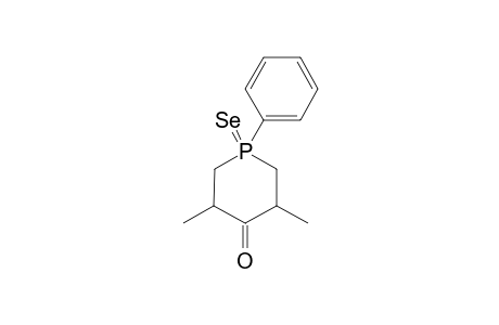 1-EQU-PHENYL-1-AX-SELENYL-3,5-DIMETHYL-4-PHOSPHORINANONE