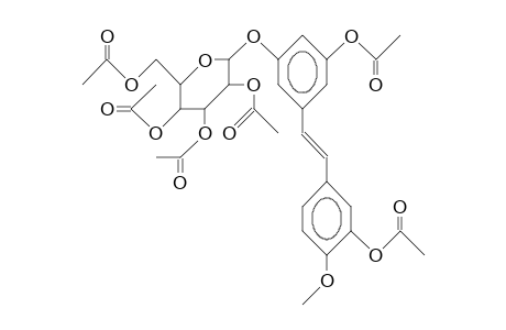 (E)-3,3'-Diacetoxy-4'-methoxy-5-(2,3,4,6-tetra-O-acetyl-B-D-glucopyranosyloxy)-stilbene