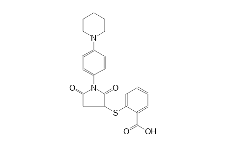 2-({2,5-dioxo-1-[4-(1-piperidinyl)phenyl]-3-pyrrolidinyl}sulfanyl)benzoic acid