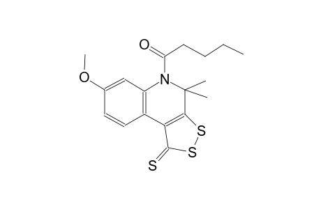 7-methoxy-4,4-dimethyl-5-pentanoyl-4,5-dihydro-1H-[1,2]dithiolo[3,4-c]quinoline-1-thione