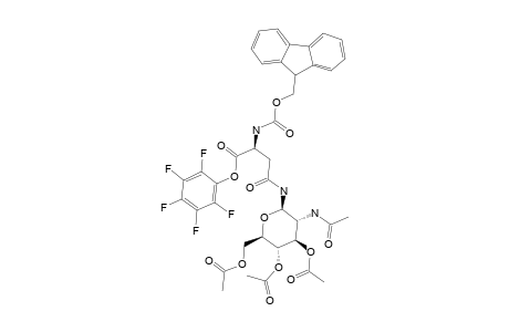 #9;N-GAMMA-(2-ACETAMIDO-3,4,6-TRI-O-ACETYL-2-DEOXY-BETA-D-GLUCOPYRANOSYL)-N-ALPHA-(FLUOREN-9-YL-METHOXYCARBONYL)-L-ASPARAGIN-PENTAFLUOROPHENYLESTER