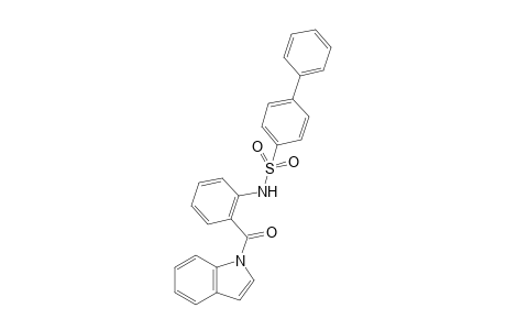 N-(2-(1H-indole-1-carbonyl)phenyl)-[1,1'-biphenyl]-4-sulfonamide