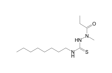 Propanoic acid, 1-methyl-2-[(octylamino)thioxomethyl]hydrazide