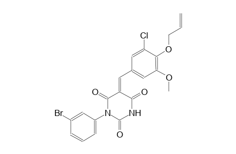 2,4,6(1H,3H,5H)-pyrimidinetrione, 1-(3-bromophenyl)-5-[[3-chloro-5-methoxy-4-(2-propenyloxy)phenyl]methylene]-, (5E)-