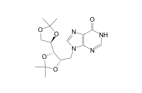9-(2,3:4,5-Bis-O-Isopropylidene)-D-ribitylhypoxanthine