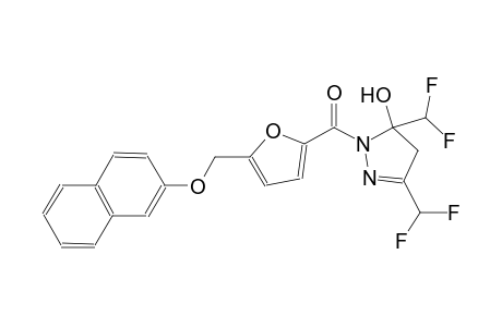 3,5-bis(difluoromethyl)-1-{5-[(2-naphthyloxy)methyl]-2-furoyl}-4,5-dihydro-1H-pyrazol-5-ol