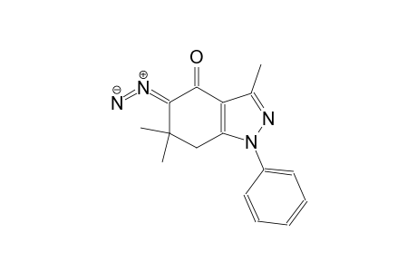 4H-indazol-4-one, 5-diazo-1,5,6,7-tetrahydro-3,6,6-trimethyl-1-phenyl-
