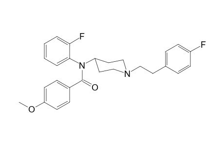 N-(2-Fluorophenyl)-N-(1-[2-(4-fluorophenyl)ethyl]piperidin-4-yl)-4-methoxybenzamide
