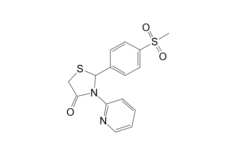 2-(4-(methylsulfonyl)phenyl)-3-(pyridin-2-yl)thiazolidin-4-one
