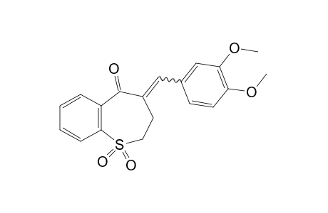 3,4-dihydro-4-veratrylidene-1-benzothiepin-5(2H)-one, 1,1-dioxide
