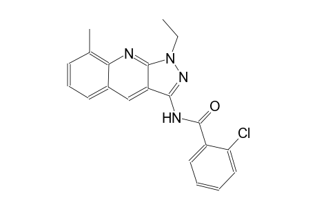 2-chloro-N-(1-ethyl-8-methyl-1H-pyrazolo[3,4-b]quinolin-3-yl)benzamide