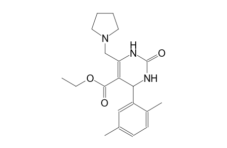5-pyrimidinecarboxylic acid, 4-(2,5-dimethylphenyl)-1,2,3,4-tetrahydro-2-oxo-6-(1-pyrrolidinylmethyl)-, ethyl ester