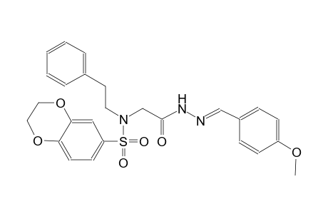 acetic acid, [[(2,3-dihydro-1,4-benzodioxin-6-yl)sulfonyl](2-phenylethyl)amino]-, 2-[(E)-(4-methoxyphenyl)methylidene]hydrazide