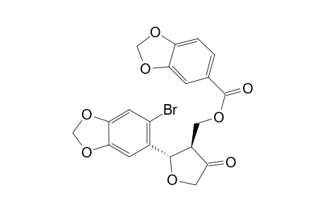 1,3-Benzodioxole-5-carboxylic acid, [2-(6-bromo-1,3-benzodioxol-5-yl)tetrahydro-4-oxo-3-furanyl]methyl ester, (2S-trans)-