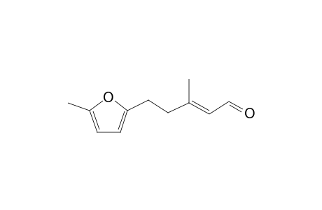 (E)-3-methyl-5-(5-methylfuran-2-yl)-pent-2-enal