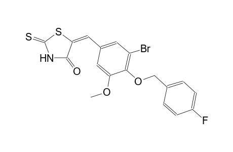 (5E)-5-[3-bromo-4-(4-fluorobenzyl)oxy-5-methoxy-benzylidene]-2-thioxo-thiazolidin-4-one