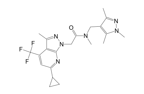 1H-pyrazolo[3,4-b]pyridine-1-acetamide, 6-cyclopropyl-N,3-dimethyl-4-(trifluoromethyl)-N-[(1,3,5-trimethyl-1H-pyrazol-4-yl)methyl]-