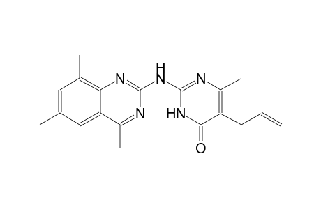 4(3H)-pyrimidinone, 6-methyl-5-(2-propenyl)-2-[(4,6,8-trimethyl-2-quinazolinyl)amino]-