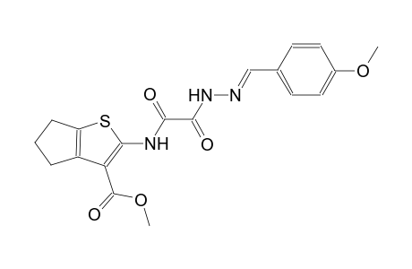 methyl 2-{[[(2E)-2-(4-methoxybenzylidene)hydrazino](oxo)acetyl]amino}-5,6-dihydro-4H-cyclopenta[b]thiophene-3-carboxylate