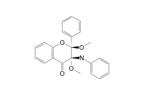 (2R,3R)-2,3-dimethoxy-2-phenyl-3-(phenylamino)chroman-4-one