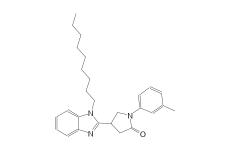 1-(3-Methylphenyl)-4-(1-nonyl-1H-1,3-benzodiazol-2-yl)pyrrolidin-2-one