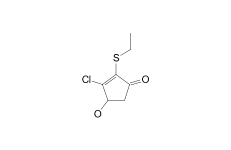 3-CHLORO-2-ETHYLTHIO-4-HYDROXY-2-CYCLOPENTENONE