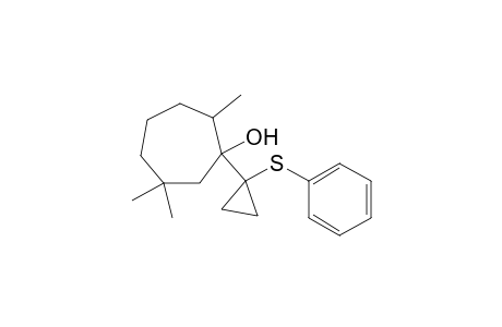 Cycloheptanol, 2,6,6-trimethyl-1-[1-(phenylthio)cyclopropyl]-, cis-