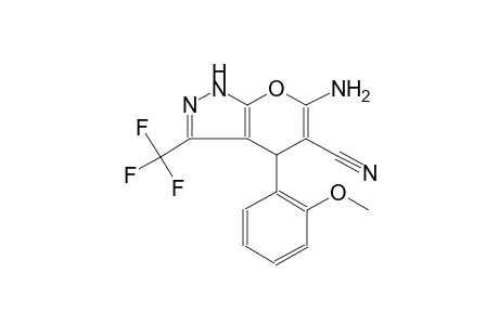 6-amino-4-(2-methoxyphenyl)-3-(trifluoromethyl)-1,4-dihydropyrano[2,3-c]pyrazole-5-carbonitrile