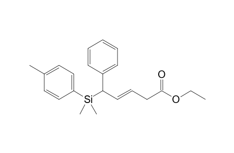 (3Z,5RS)-Ethyl 5-dimethyl(4-methylphenyl)silyl-5-phenylpent-3-enoic acid