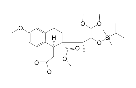 METHYL-(1SR,2SR,1'SR,2'RS)-1-CARBOXYMETHYL-6-METHOXY-2-(1,1-DIMETHOXY-2'-DIMETHYLISOPROPYLSILYLOXY-BUT-3'-YL)-8-METHYL-1,2,3,4-TETRAHYDRO-2-NAPHTHOATE