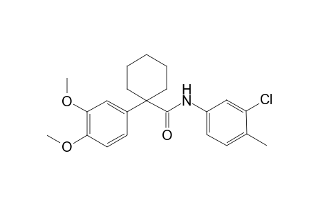 Cyclohexanecarboxylic acid, 1-(3,4-dimethoxyphenyl)-, (3-chloro-4-methylphenyl)amide