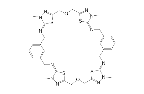 BIS-[5,5'-(META-XYLYLENEDIAMINO)-BIS-(4-METHYL-1,3,4-THIADIAZOLO-5-YLIDENE-2-YL)-(OXYDIMETHYLENE)]-PHANE