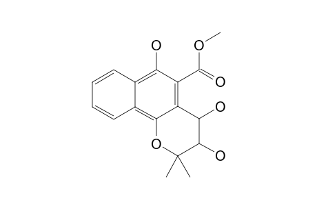 CIS-3,4-DIHYDROXY-3,4-DIHYDROMOLLUGIN;CIS-METHYL-2,2-DIMETHYL-3,4,6-TRIHYDROXY-3,4-DIHYDRO-2H-NAPHTHO-[1,2-B]-PYRAN-5-CARBOXYLATE