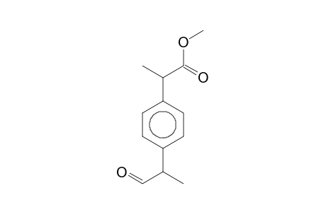 Propanoic acid, 2-[4-(1-formylethyl)phenyl]-, methyl ester