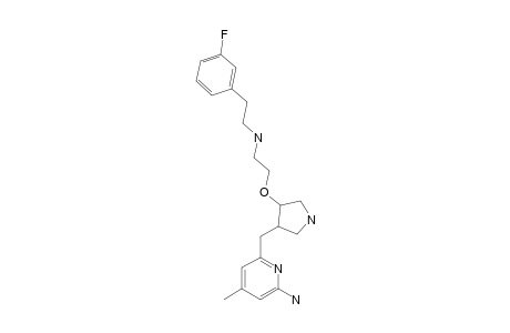 6-{{(3'-R,4'-R)-3'-[2''-(3'''-FLUOROPHENETHYLAMINO)-ETHOXY]-PYRROLIDIN-4'-YL}-METHYL}-4-METHYLPYRIDIN-2-AMINE