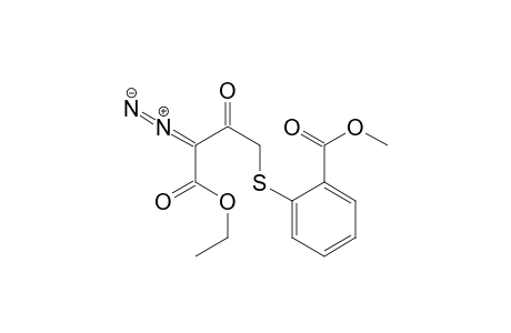 Benzoic acid, 2-[(3-diazo-4-ethoxy-2,4-dioxobutyl)thio]-, methyl ester
