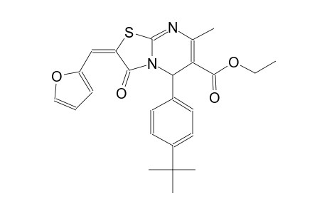 ethyl (2E)-5-(4-tert-butylphenyl)-2-(2-furylmethylene)-7-methyl-3-oxo-2,3-dihydro-5H-[1,3]thiazolo[3,2-a]pyrimidine-6-carboxylate