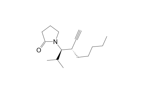 1-((3R*,4S*)-4-Ethynyl-2-methylnonan-3-yl)pyrrolidin-2-one