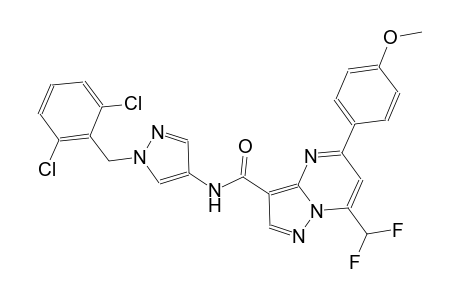 N-[1-(2,6-dichlorobenzyl)-1H-pyrazol-4-yl]-7-(difluoromethyl)-5-(4-methoxyphenyl)pyrazolo[1,5-a]pyrimidine-3-carboxamide