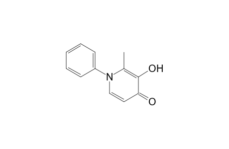 2-Methyl-3-oxidanyl-1-phenyl-pyridin-4-one