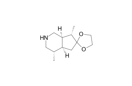 (1R,5S,6S,9S)-5,9-Dimethyl-spiro{[3]-3-azabicyclo[4.3.0]nonane-8,2"-dioxolane}