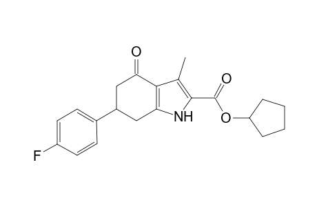 6-(4-fluorophenyl)-3-methyl-4-oxo-1,5,6,7-tetrahydroindole-2-carboxylic acid cyclopentyl ester
