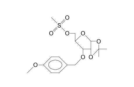1,2-O-Isopropylidene-5-O-methylsulfonyl-3-O-(4-methoxy-benzyl)-A-D-ribofuranose