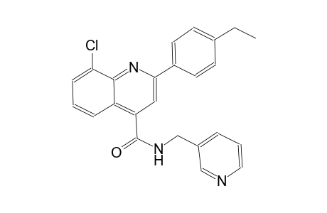 8-chloro-2-(4-ethylphenyl)-N-(3-pyridinylmethyl)-4-quinolinecarboxamide