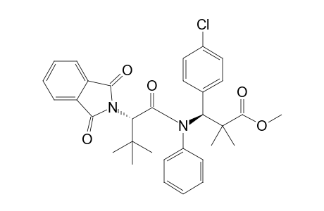 Methyl (S)-3-(4-chlorophenyl)-3-[N-phenyl-N-((S)-N',N'-phthaloyl-tert-leucyl)]amino-2,2-dimethylpropionate