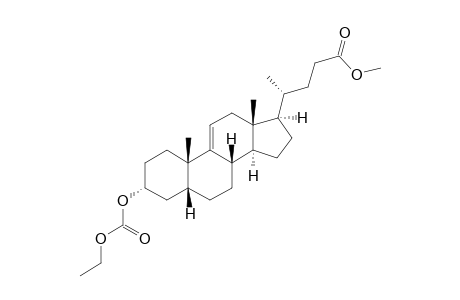 3alpha-Ethoxycarbonyloxy-5beta-chol-9(11)-enoic acid-methyl ester